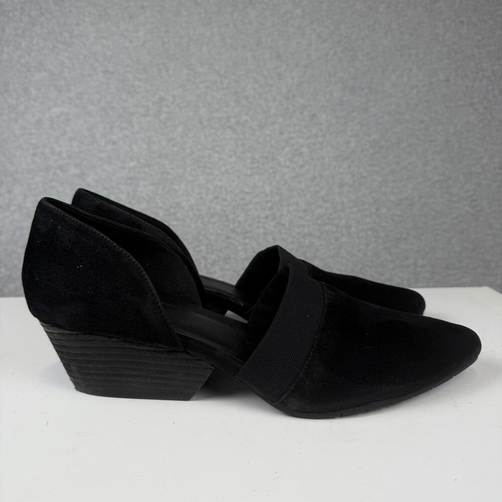 Eileen Fisher D‘orsay Black Suede Hilly Pumps Comfort Size 11